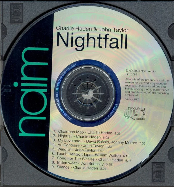 Charlie Haden & John Taylor (2) - Nightfall (CD, Album) - Image 3