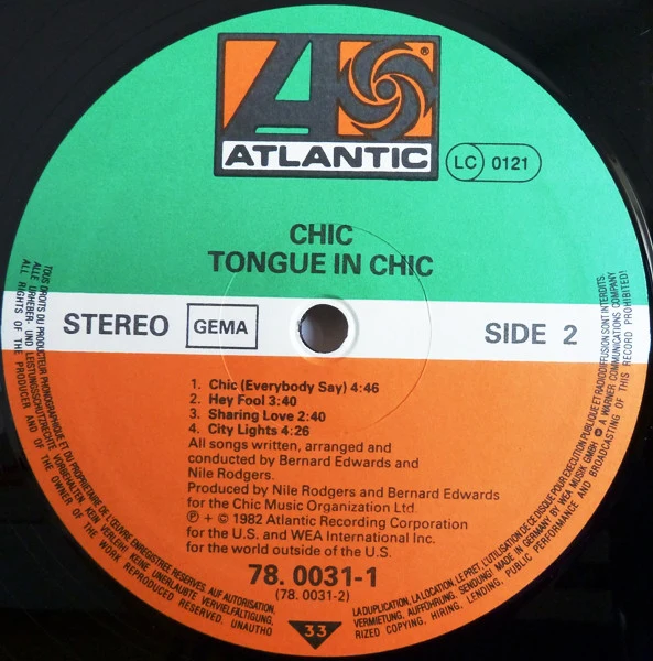 Chic - Tongue In Chic (LP, Album) - Image 4