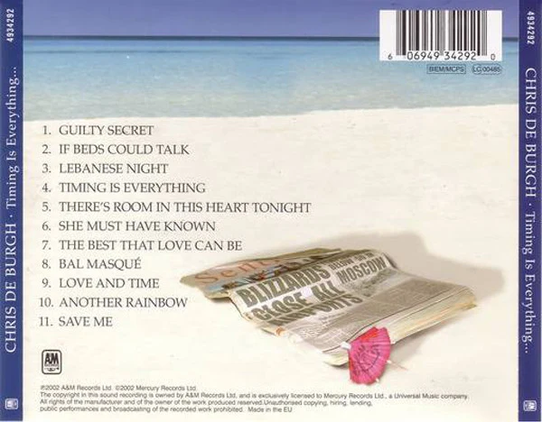 Chris de Burgh - Timing Is Everything... (CD, Album) - Image 2