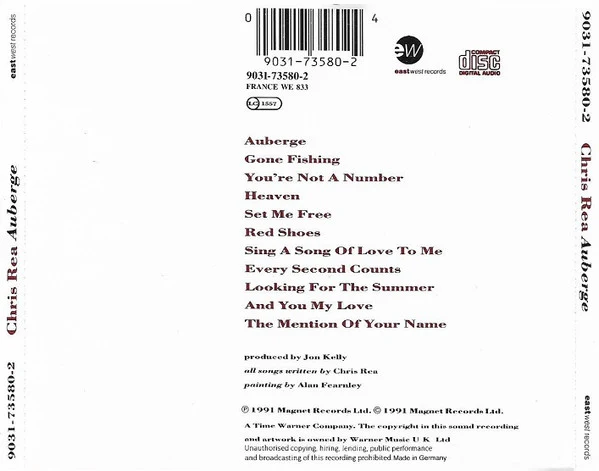Chris Rea - Auberge (CD, Album) - Image 2