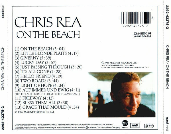 Chris Rea - On The Beach (CD, Album, RP) - Image 2