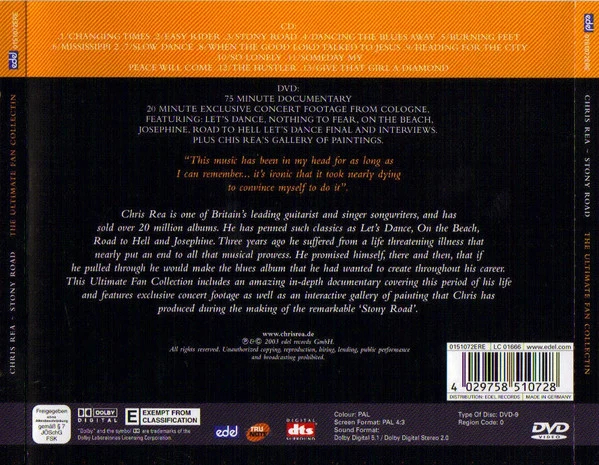 Chris Rea - Stony Road (The Ultimate Fan Collection) (CD, Album + DVD-V, PAL) - Image 2
