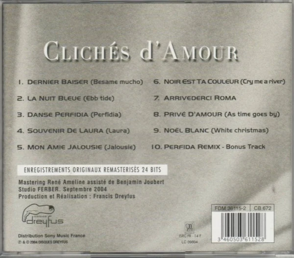 Christophe - Clichés D'Amour (CD, Album, RE, RM) - Image 2