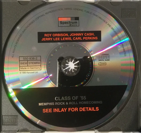 Class Of '55 = Carl Perkins / Jerry Lee Lewis / Roy Orbison / Johnny Cash - Memphis Rock & Roll Homecoming (CD, Album) - Image 2