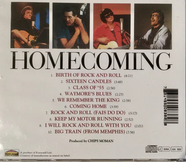 Class Of '55 = Carl Perkins / Jerry Lee Lewis / Roy Orbison / Johnny Cash - Memphis Rock & Roll Homecoming (CD, Album) - Image 3