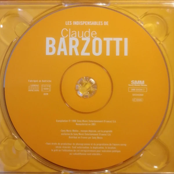 Claude Barzotti - Les Indispensables De (Versions Originales) (CD, Comp) - Image 4