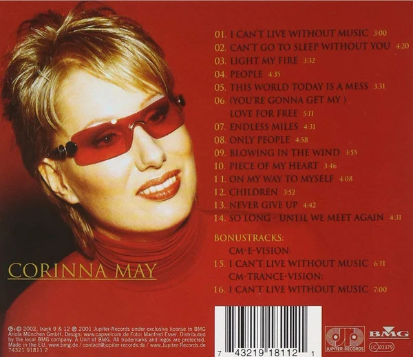 Corinna May - I Can't Live Without Music (CD, Album) - Image 2