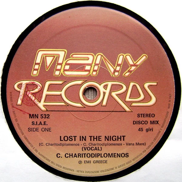 Costas Charitodiplomenos - Lost In The Night (Remix) (12", Maxi) - Image 3