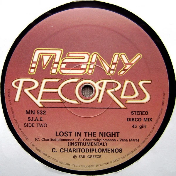 Costas Charitodiplomenos - Lost In The Night (Remix) (12", Maxi) - Image 4