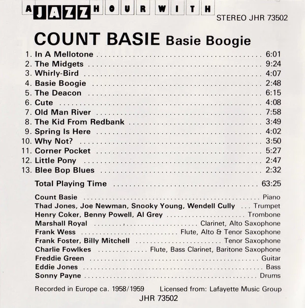Count Basie - Basie Boogie (CD, Comp) - Image 4