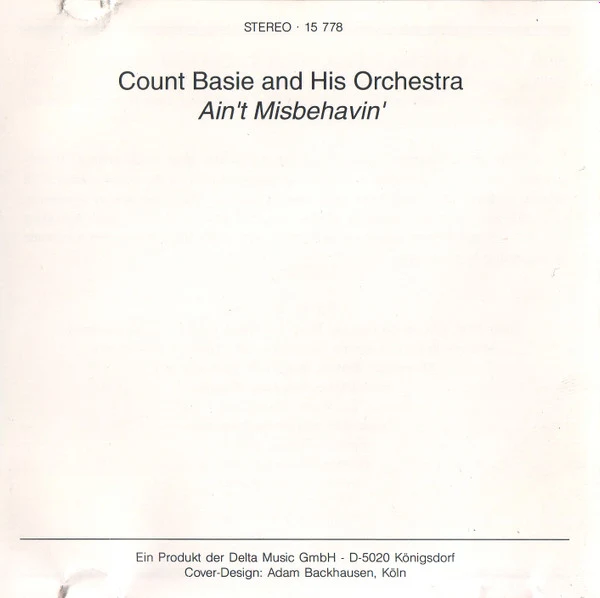 Count Basie & His Orchestra* - Ain't Misbehavin' (CD, Album, RE) - Image 2