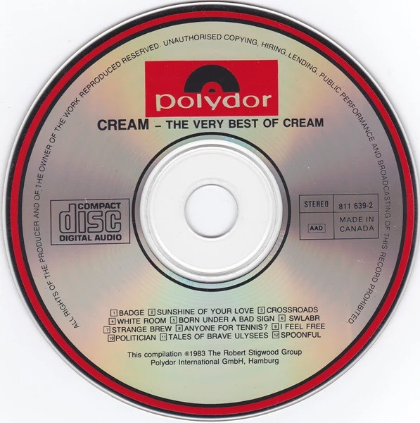 Cream (2) - Strange Brew - The Very Best Of Cream (CD, Comp, RE) - Image 4