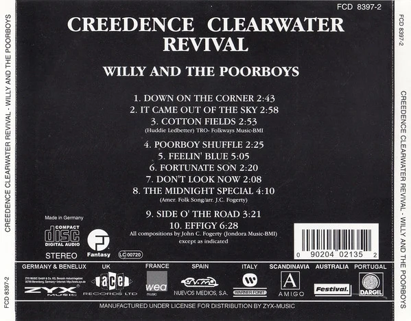 Creedence Clearwater Revival - Willy And The Poor Boys (CD, Album, RE) - Image 2