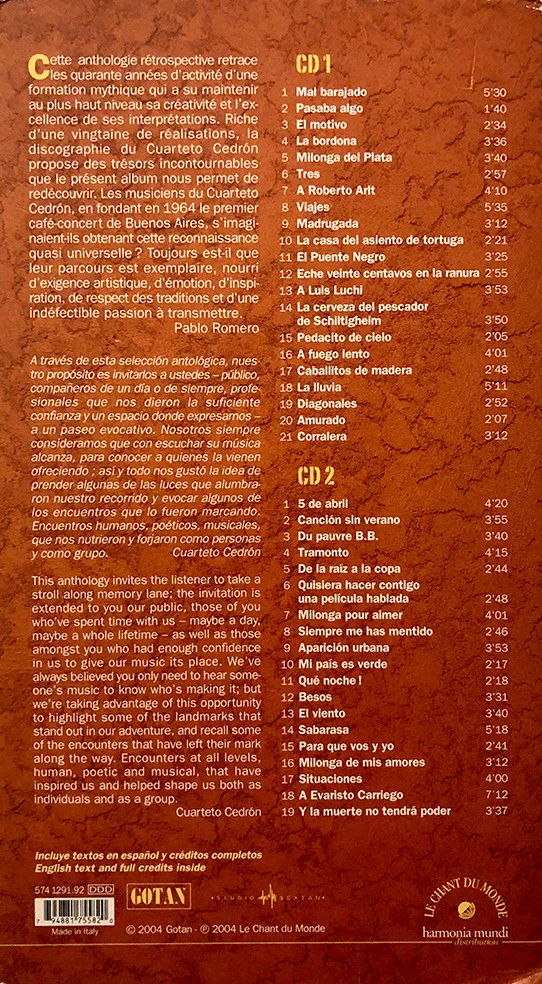 Cuarteto Cedron - 1964 - 2004 De Cada Dia (2xCD, Comp, Lon) - Image 2