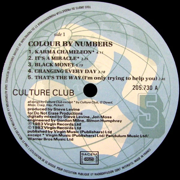 Culture Club - Colour By Numbers (LP, Album) - Image 3