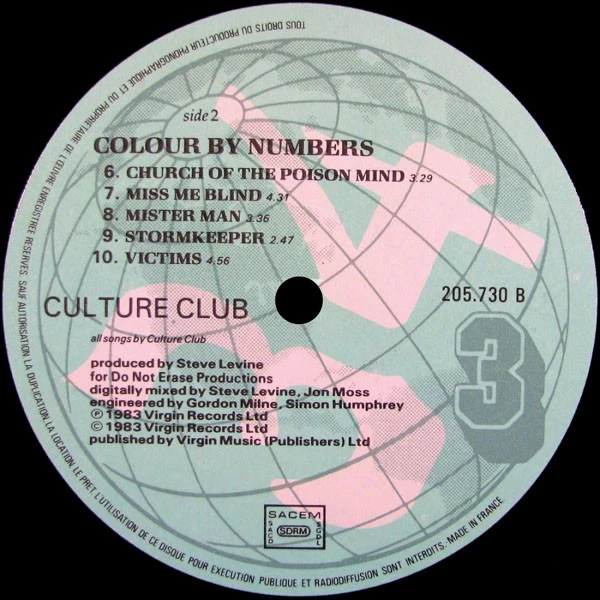 Culture Club - Colour By Numbers (LP, Album) - Image 4