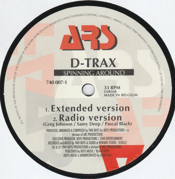 D-trax - Spinning Around (12") - Image 4