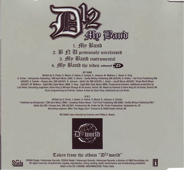 D12 - My Band (CD, Maxi, Enh) - Image 2