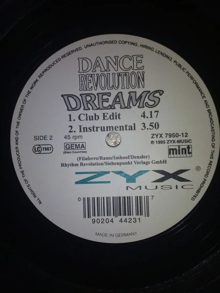 Dance Revolution - Dreams (12", Maxi) - Image 2