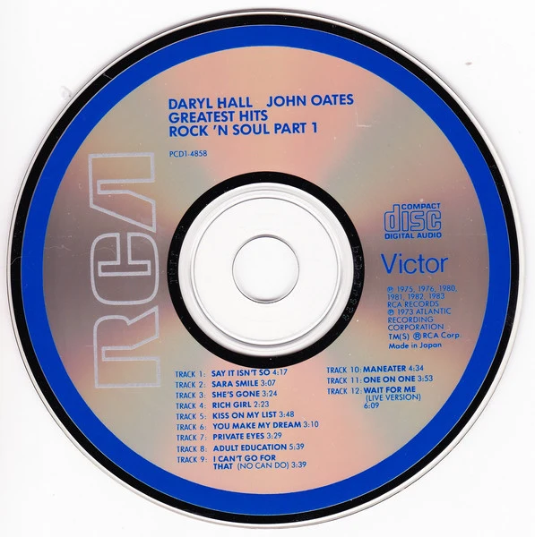 Daryl Hall John Oates* - Greatest Hits (Rock 'N Soul Part 1) (CD, Comp) - Image 3
