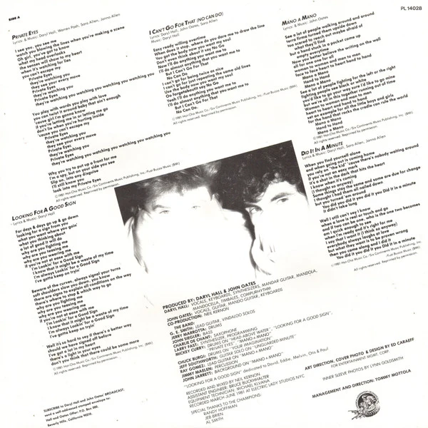 Daryl Hall & John Oates - Private Eyes (LP, Album) - Image 5