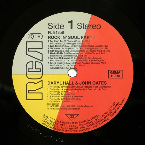Daryl Hall & John Oates - Rock 'N Soul Part 1 (LP, Comp, Gra) - Image 5