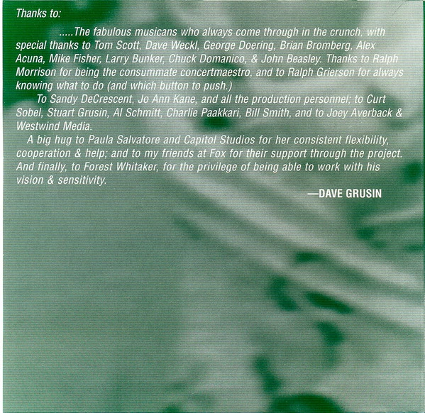 Dave Grusin - Hope Floats (Original Score Soundtrack) (CD, Album) - Image 4