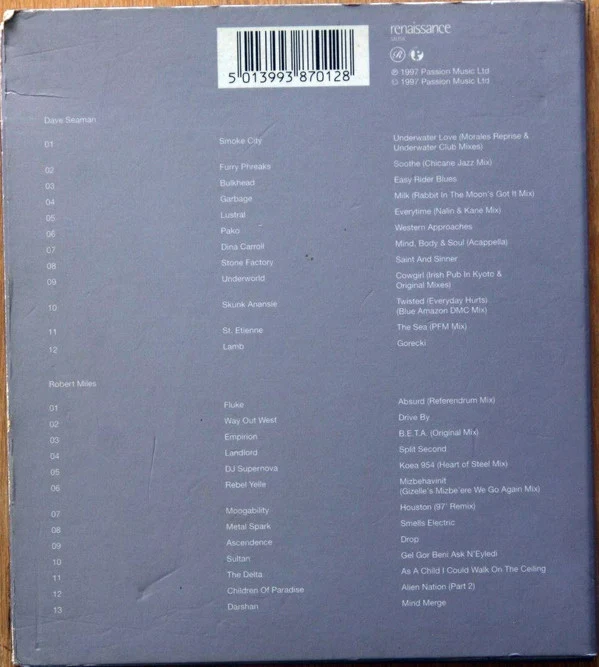 Dave Seaman And Robert Miles - Renaissance Worldwide: London (2xCD, Mixed) - Image 2