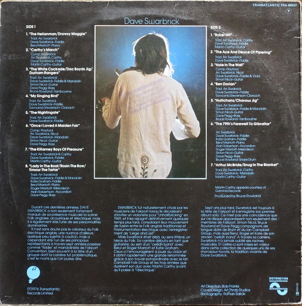Dave Swarbrick - Swarbrick (LP, Album) - Image 2