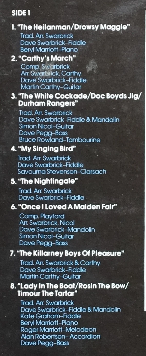 Dave Swarbrick - Swarbrick (LP, Album) - Image 5