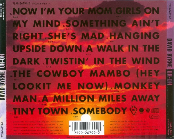 David Byrne - Uh-Oh (CD, Album) - Image 2