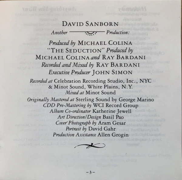 David Sanborn - Hideaway (CD, Album, RE) - Image 5