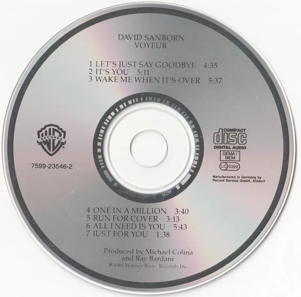 David Sanborn - Voyeur (CD, Album, RE) - Image 4