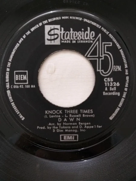 Dawn - Knock Three Times (7")