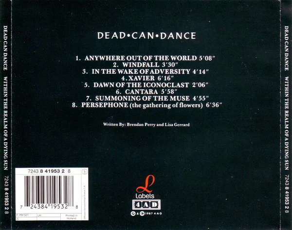 Dead Can Dance - Within The Realm Of A Dying Sun (CD, Album, RE) - Image 2