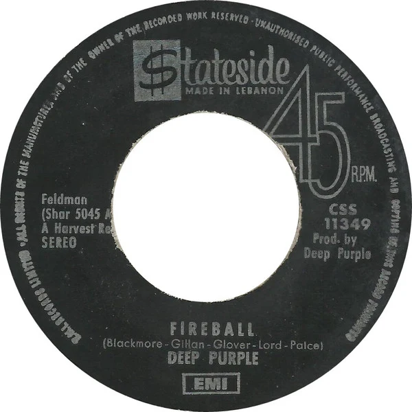 Deep Purple - Fireball (7", Single)