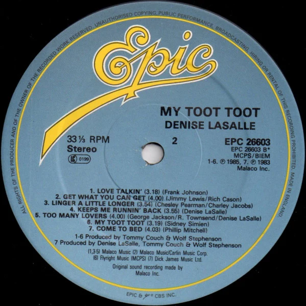 Denise LaSalle - My Toot Toot (LP, Album) - Image 4