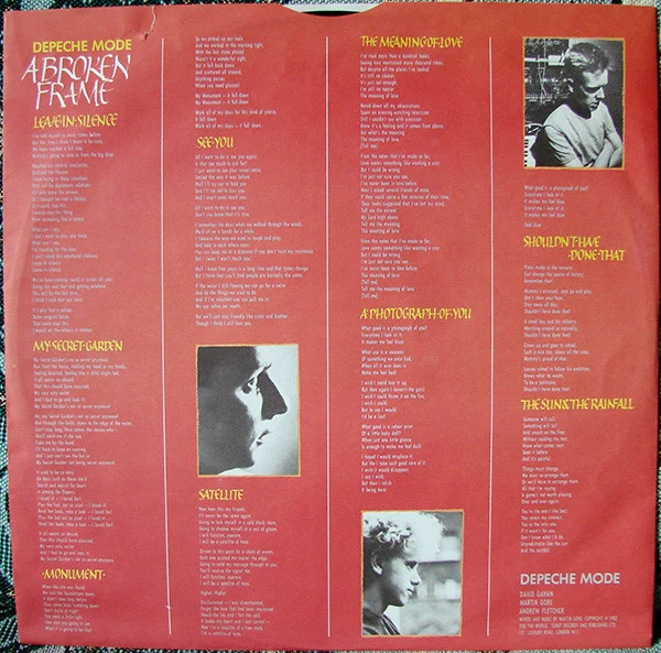 Depeche Mode - A Broken Frame (LP, Album) - Image 4