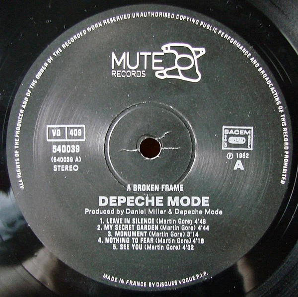 Depeche Mode - A Broken Frame (LP, Album) - Image 5