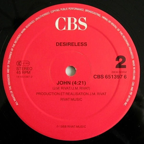 Desireless - John (12", Maxi) - Image 4