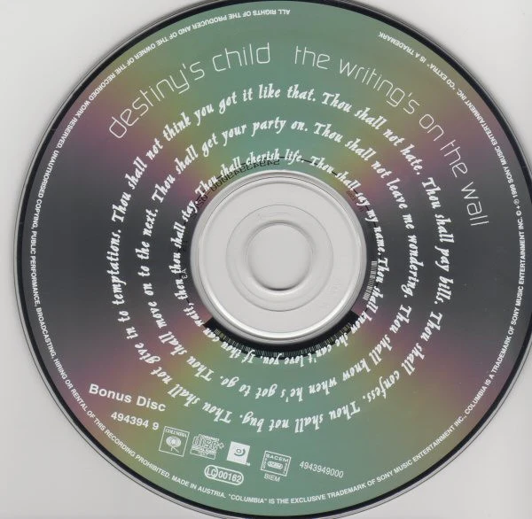 Destiny's Child - The Writing's On The Wall (CD, Album + CD, Comp, Enh + Ltd, S/Edition) - Image 4