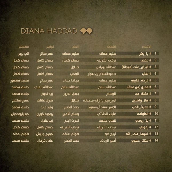 Diana Haddad* - يا بشر (CD, Album) - Image 3