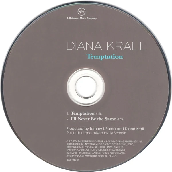 Diana Krall - Temptation (CD, Single) - Image 4