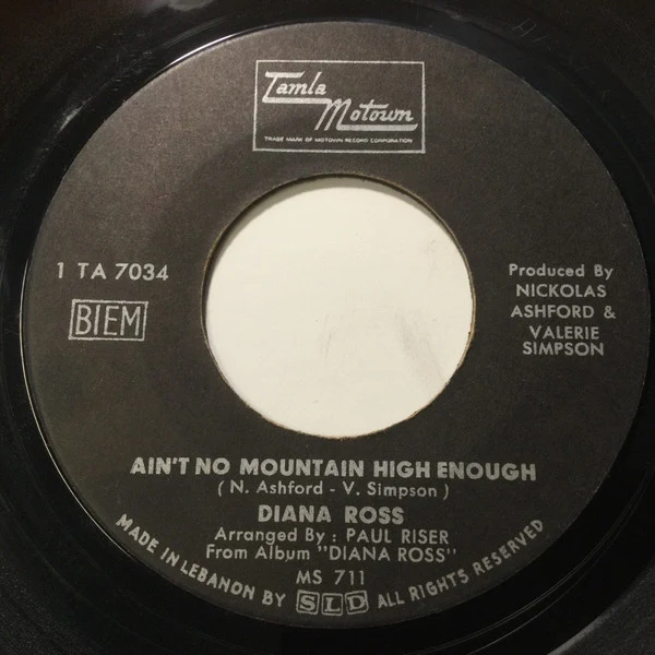 Diana Ross - Ain't No Mountain High Enough / Can't It Wait Until Tomorrow (7", Single)