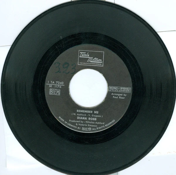 Diana Ross - Remember Me (7", Single)