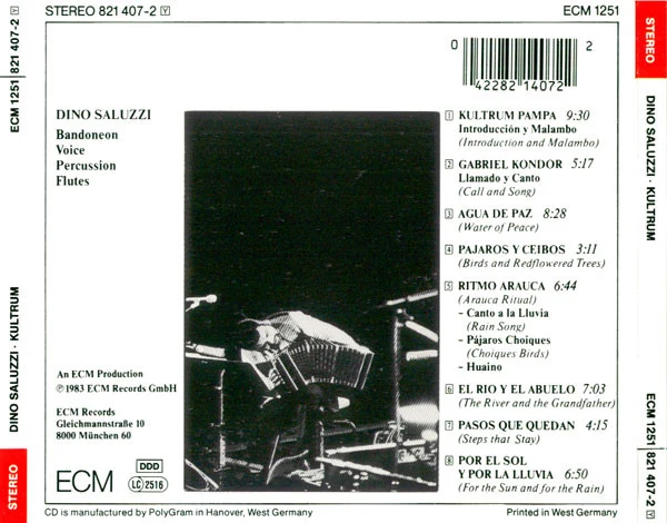 Dino Saluzzi - Kultrum (CD, Album, RE) - Image 2