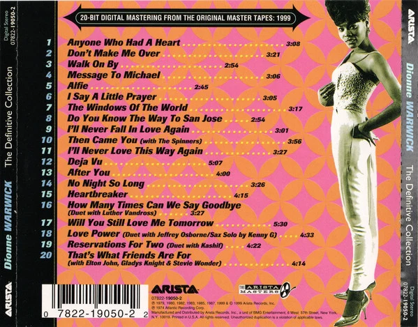 Dionne Warwick - The Definitive Collection (CD, Comp, RM) - Image 2