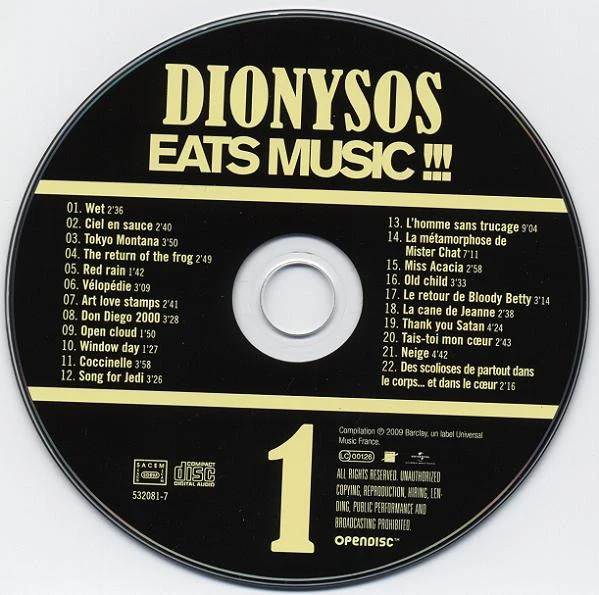 Dionysos (2) - Dionysos Eats Music !!! (2xCD, Comp, Enh) - Image 3