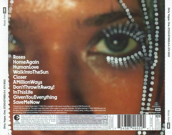 Dirty Vegas - One (CD, Album, Copy Prot.) - Image 2