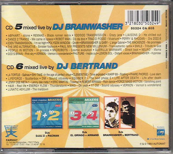 DJ Brainwasher* / DJ Bertrand - Rave Master Mixers - 5 + 6 (2xCD, Comp, Mixed) - Image 2